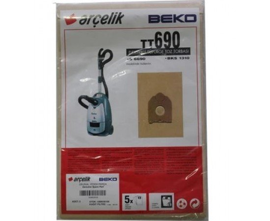 Arçelik beko  S 6690 bks 1310  orijinal Kağıt Toz Torbası paket içi 5 adet