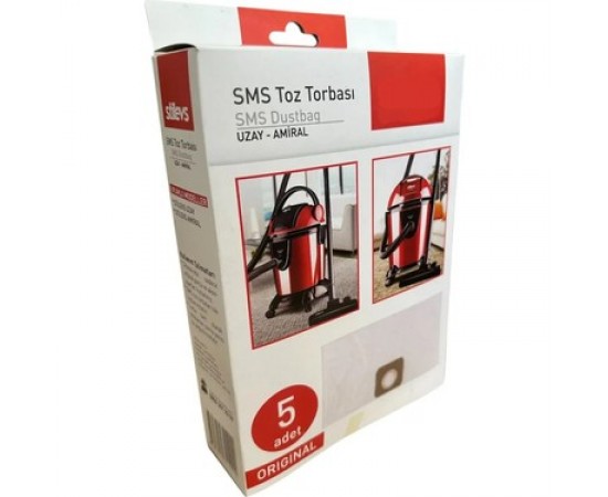 Stilevs Uzay AMİRAL Süpürge Kutulu Bez Toz Torbası KUTU İÇİ 5 Adet
