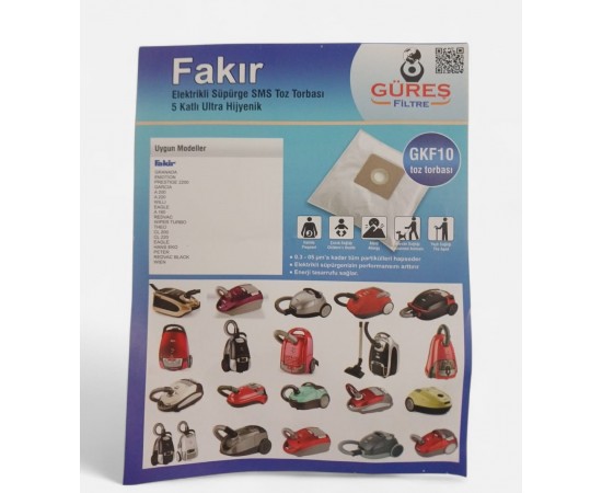 FAKİR G TİPİ D TİPİ MODELLER SMS TOZ TORBASI PAKET İÇİ 5 ADET