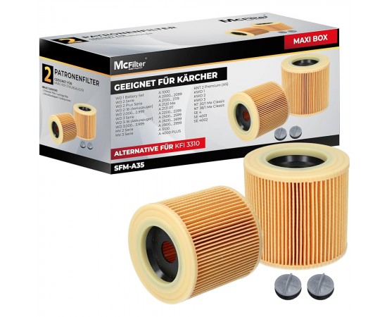 Karcher WD2 / WD3 SİLİNDİR Filtre KUTU İÇİ 2 ADET