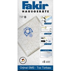 Fakir Prestige Duo, Prestige Uno, Aquawelt, Hygienmax, Twist, Ares, Clarris Tip B Sms Toz Torbası Fakir Prestige Duo, Prestige Uno, Aquawelt, Hygienmax, Twist, Ares, Clarris Tip B Sms Toz Torbası